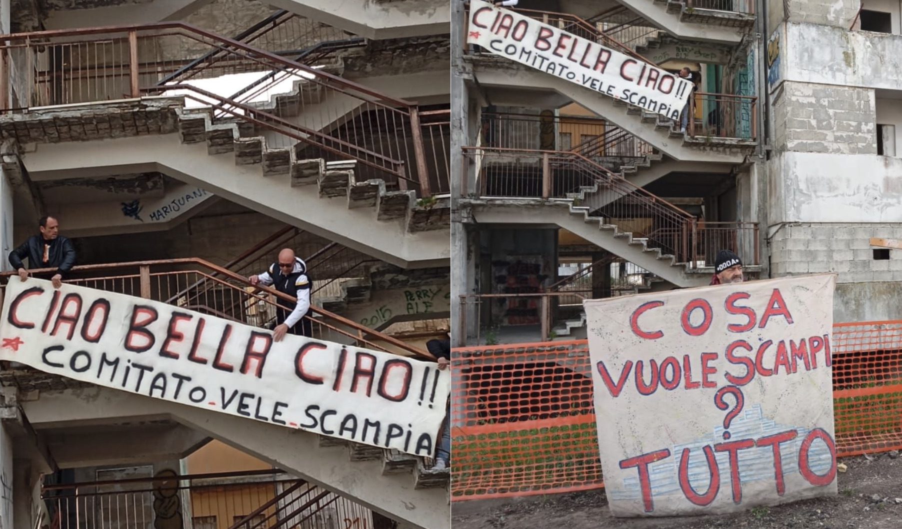comitato vele scampia demolizione vela gialla