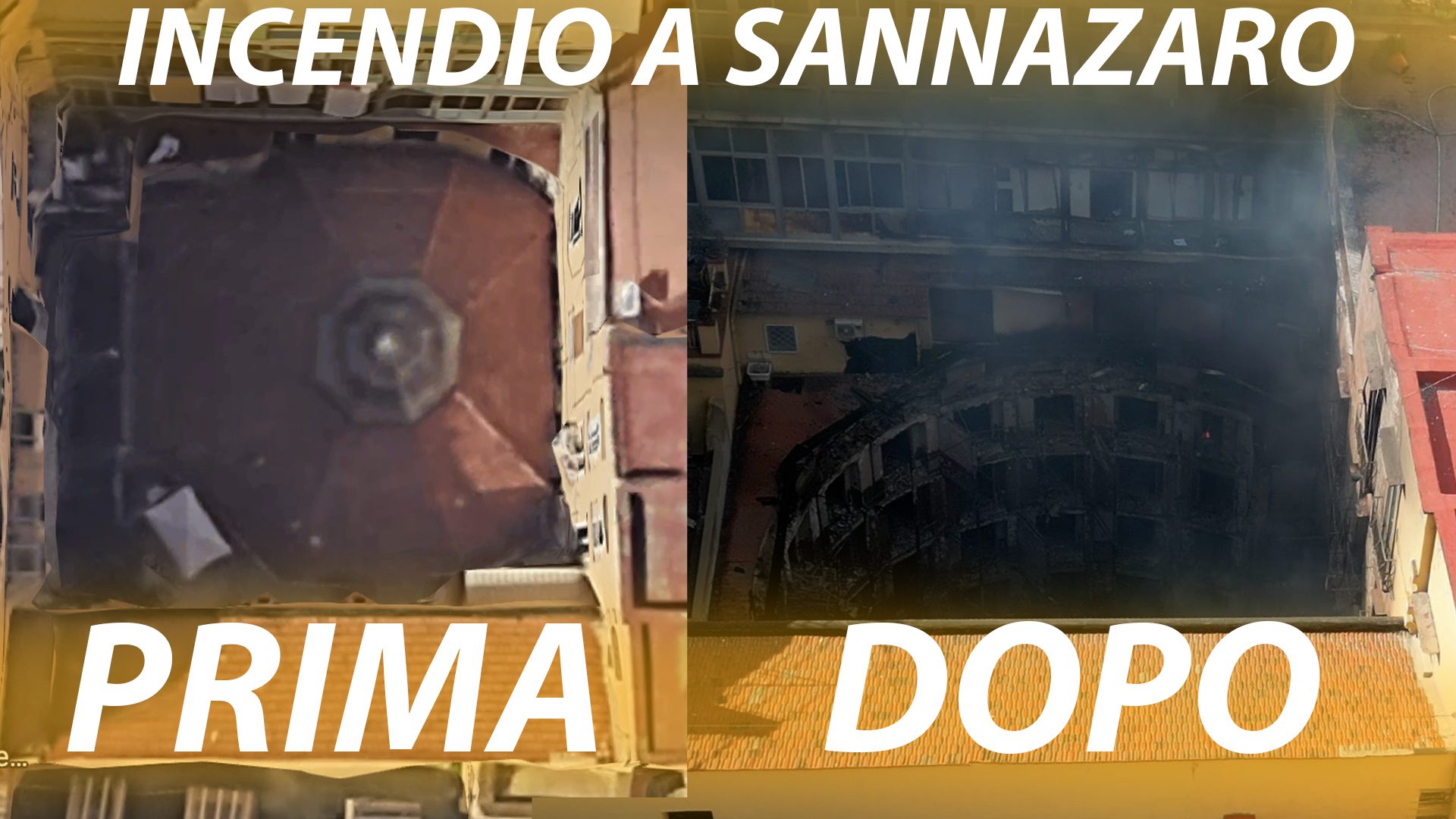 Teatro Sannazaro distrutto fiamme