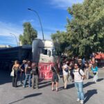 blocco camion bagnoli protesta rete no america's cup