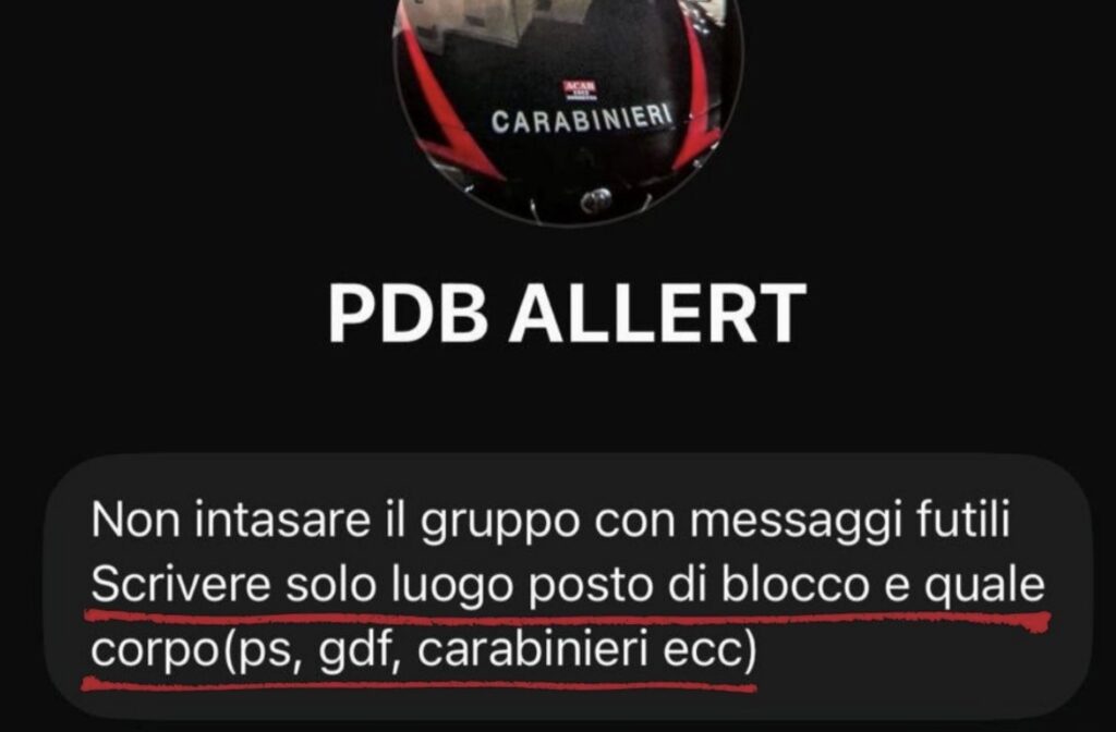 Una mappa dei posti di blocco su WhatsApp: la scoperta dei militari